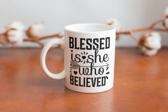 Blessed is She Christian Quotes Graphics