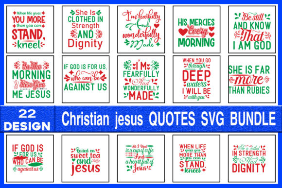 Christian Jesus Quotes SVG Designs Bundl for Editorial Graphics & Crafts