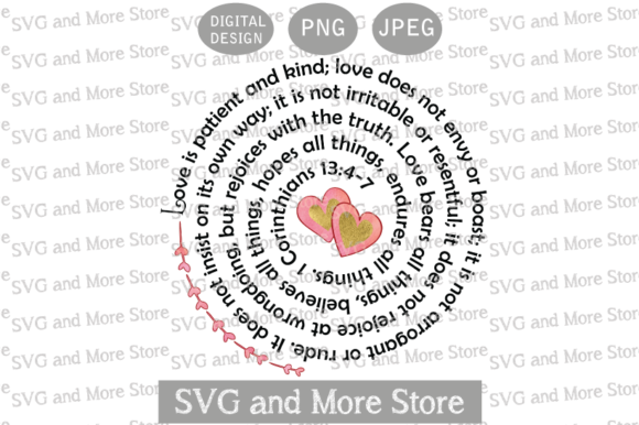 Christian Phrase, Love is Patient Graphics for Crafts