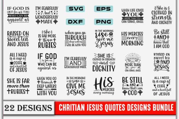 Chritian Jesus Quotes Designs Bundle: Graphics & Crafts