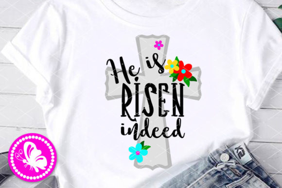 He is Risen Indeed Christian Art Cross: Graphics & Crafts