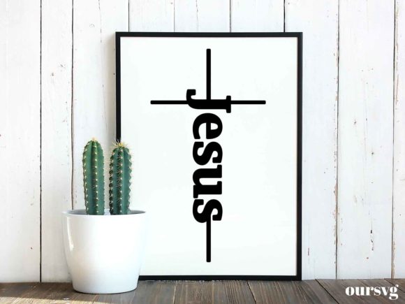 Jesus on the Cross - Simple Text Image: A Crafts & Graphics Review