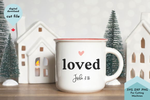Loved John 3 16 Christian Cut File: Graphics & Crafts for Publishers